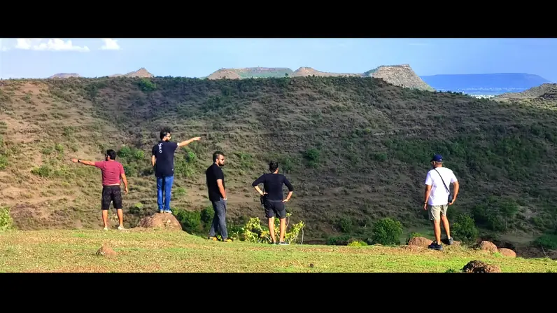 Group of guests on a trek near Hiranya